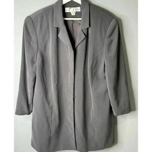 Valerie Stevens Il Blazer Women Gray Blazer Size 20 Silk Blazer